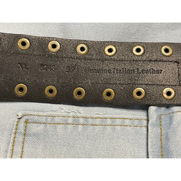 WCM Snake Italian Leather Wide Belt L45.5" W1.75" 38"-42" - Picture 7 of 8